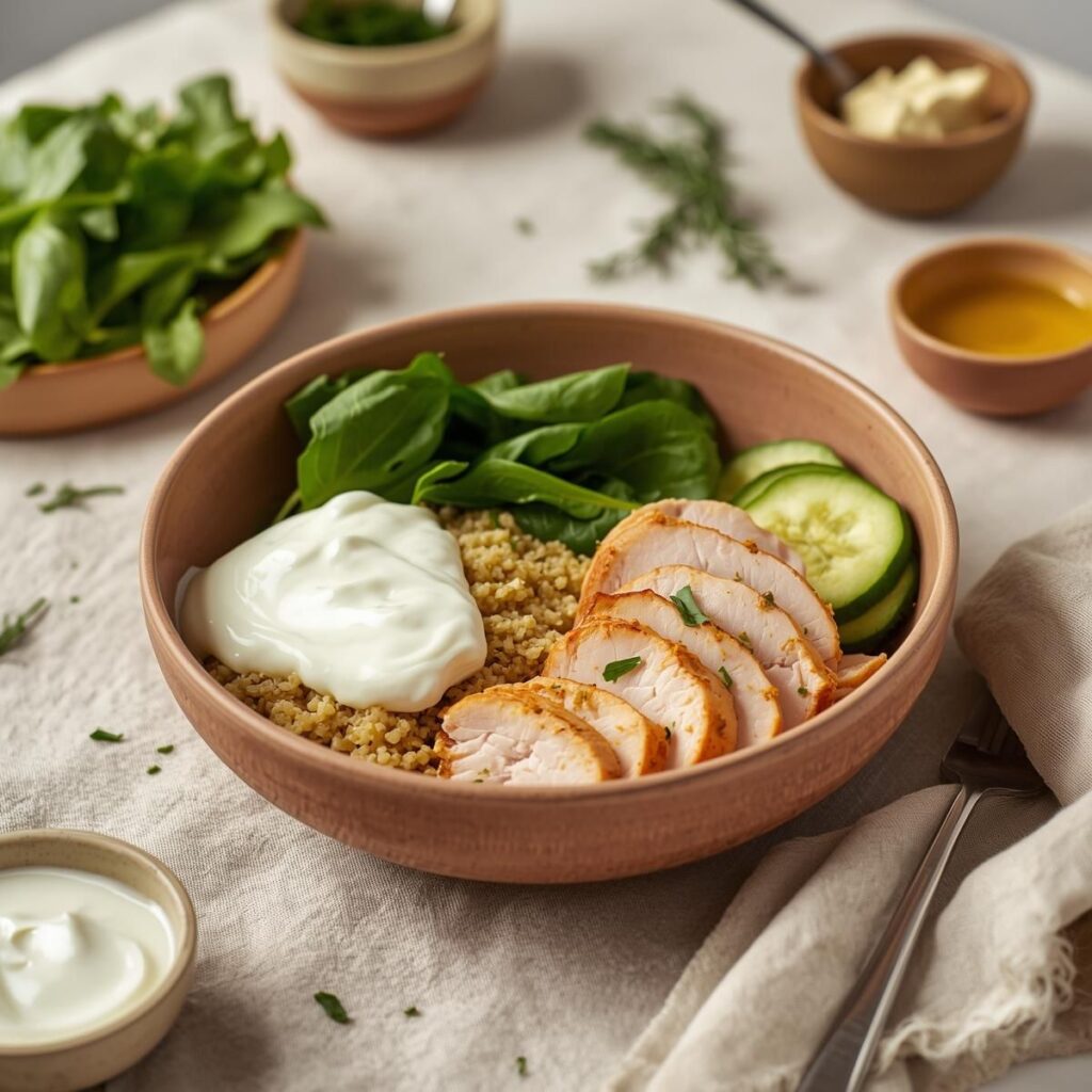 Creamy Herb Yogurt Turkey Protein Bowl