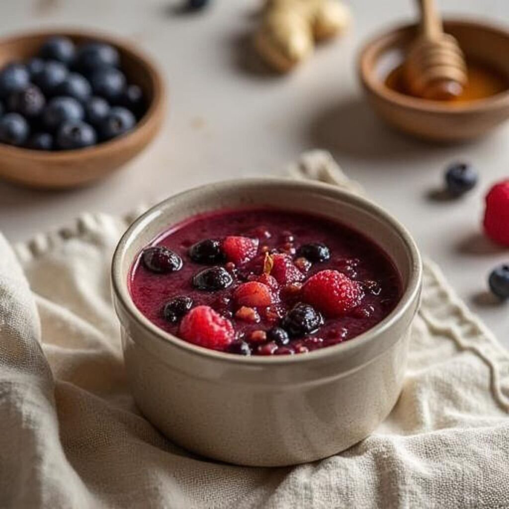 Warm Berry Ginger Compote