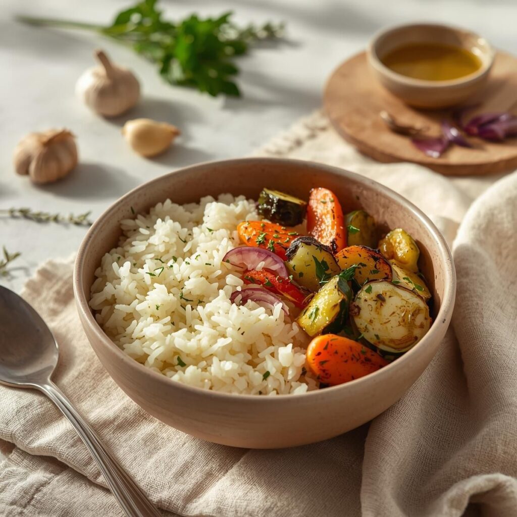 Garlic & Herb Vegetable Rice Bowl